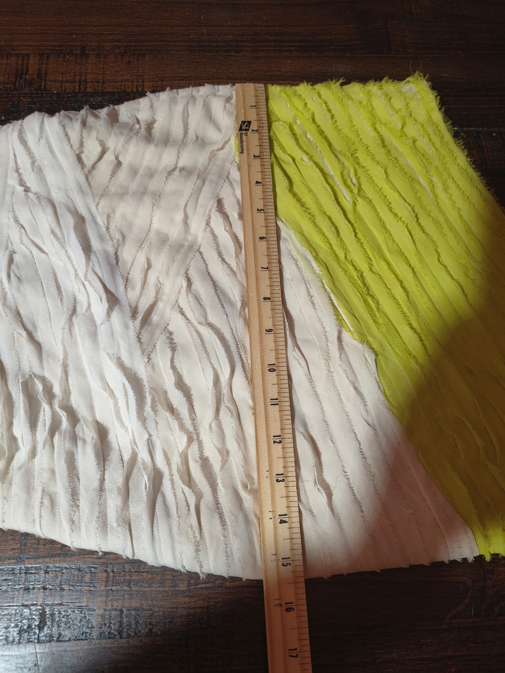 Bebe One-Shoulder Ruffled Mini Dress in Cream and Lime - Picture 9 of 16